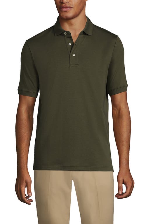 Lands' End Short Sleeve Cotton Supima Polo Shirt In Green