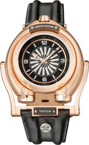 GV2 Men's Triton Leather Strap Watch, 49mm