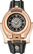 GV2 Men's Triton Leather Strap Watch, 49mm