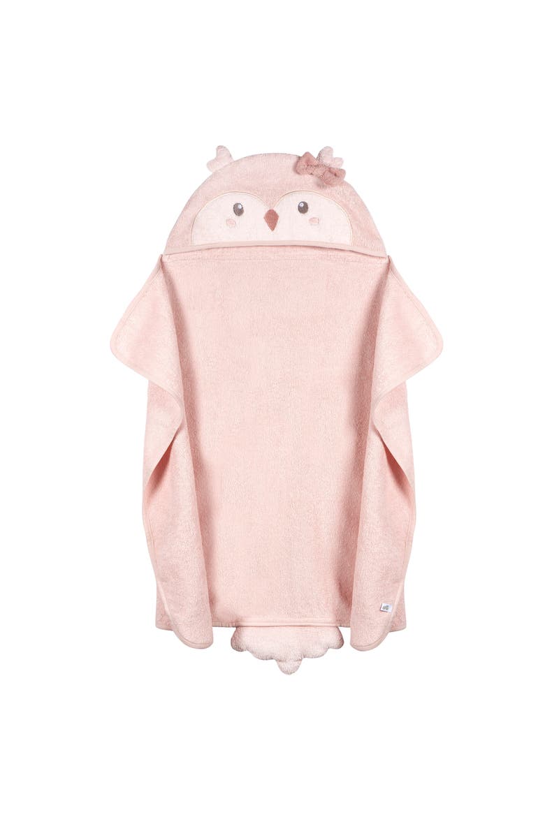 Tan Deer Character Hooded Towel, Main, color, Owl