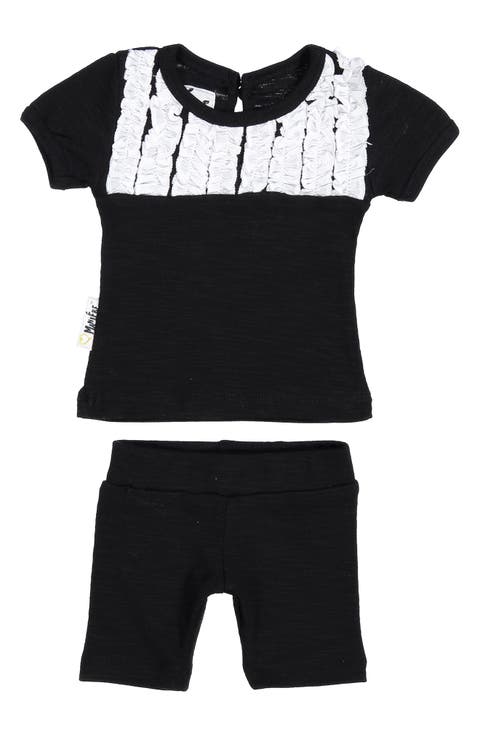 Tux Ruffle Top & Shorts Set (Baby)