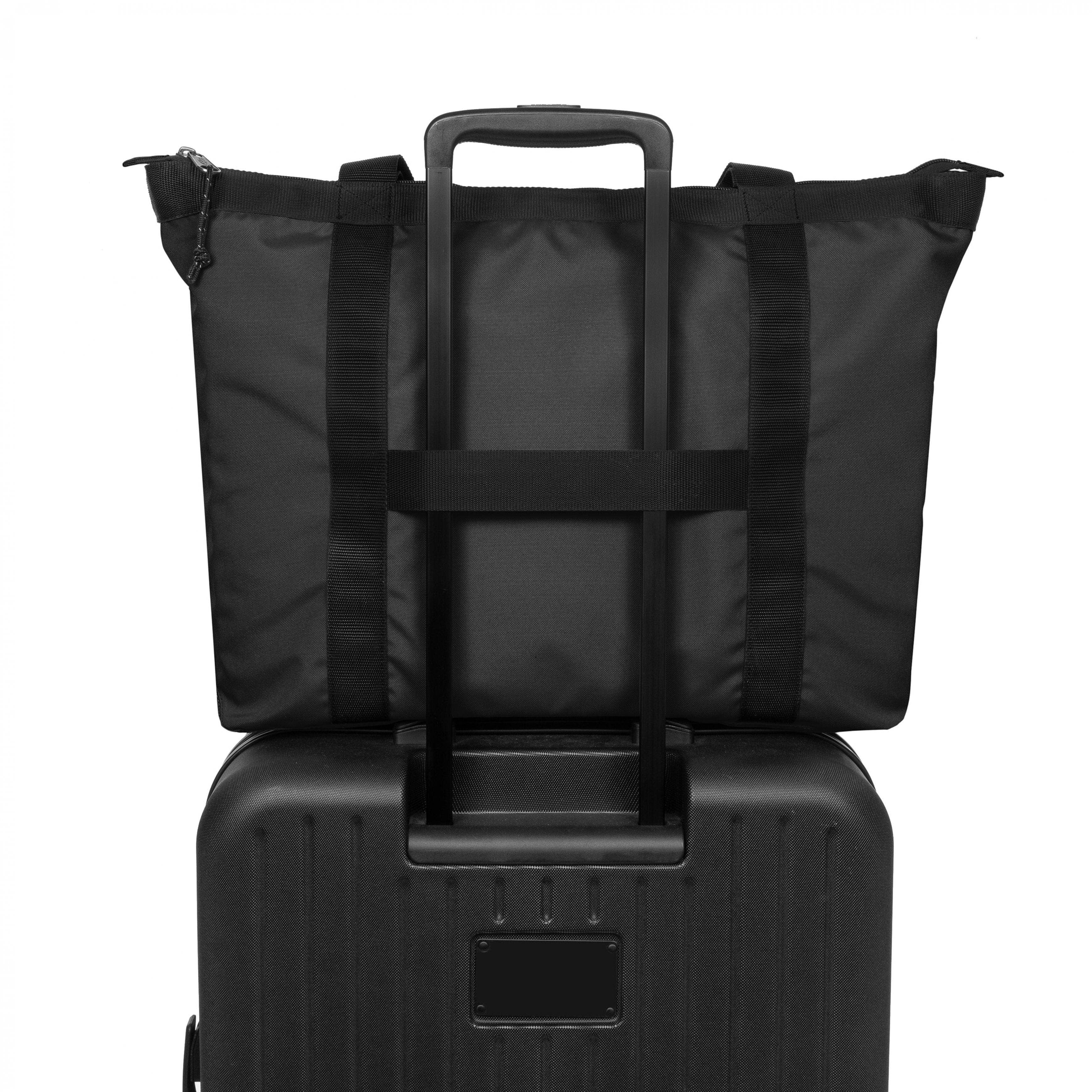 Eastpak Travel Tote Black Shoulder Bags, Alternate, color, Black