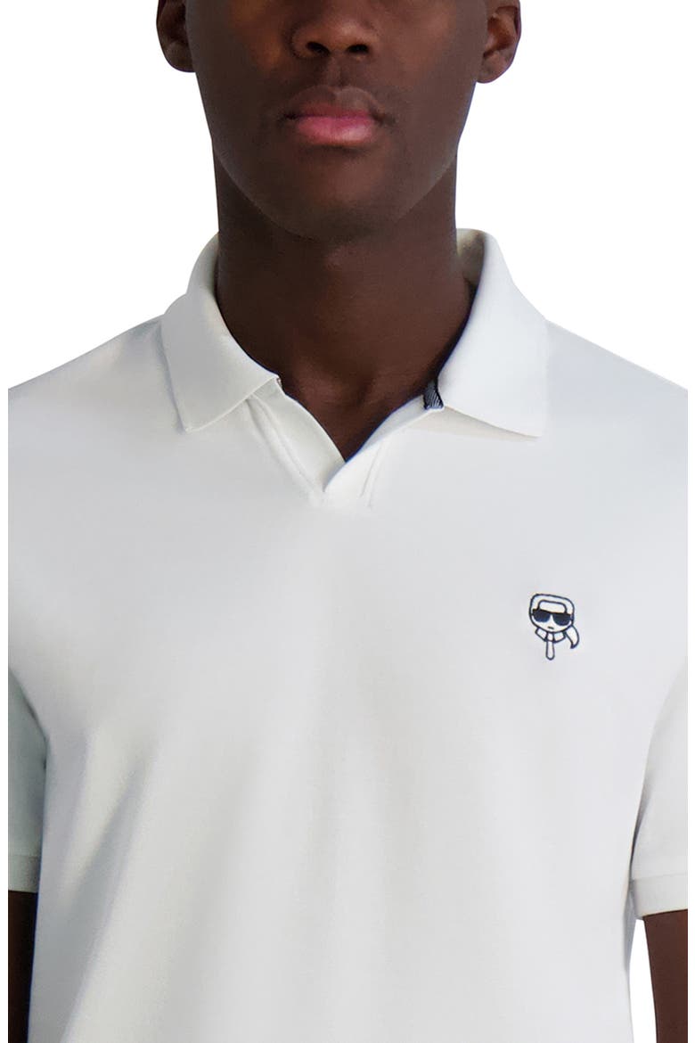 Karl Head Johnny Collar Polo, Alternate, color, WHITE