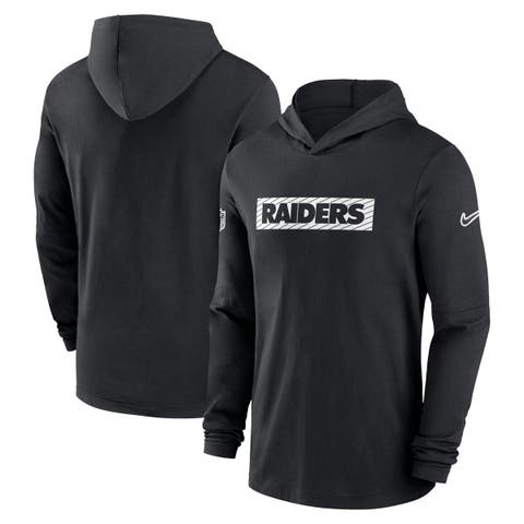 Men's Nike Black Las Vegas Raiders Sideline Hoodie Performance Long Sleeve T-Shirt