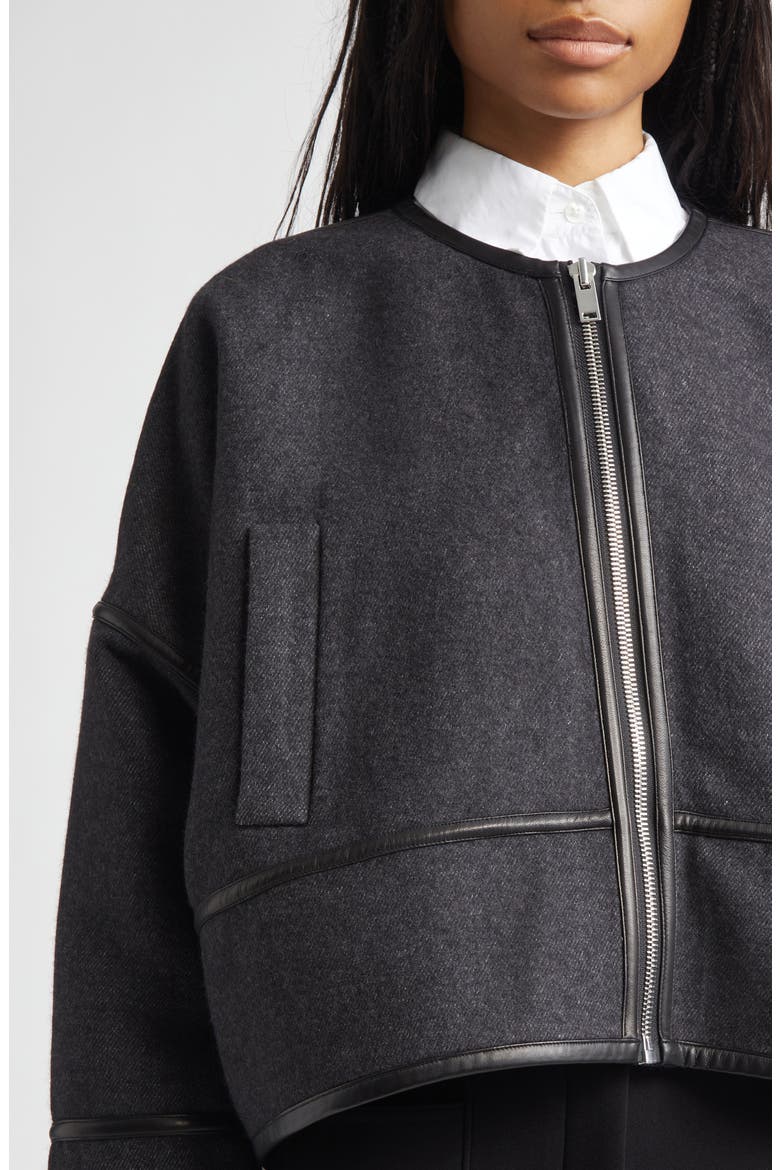 Ticiana Wool Blend Twill Jacket, Alternate, color, CHARCOAL MELANGE