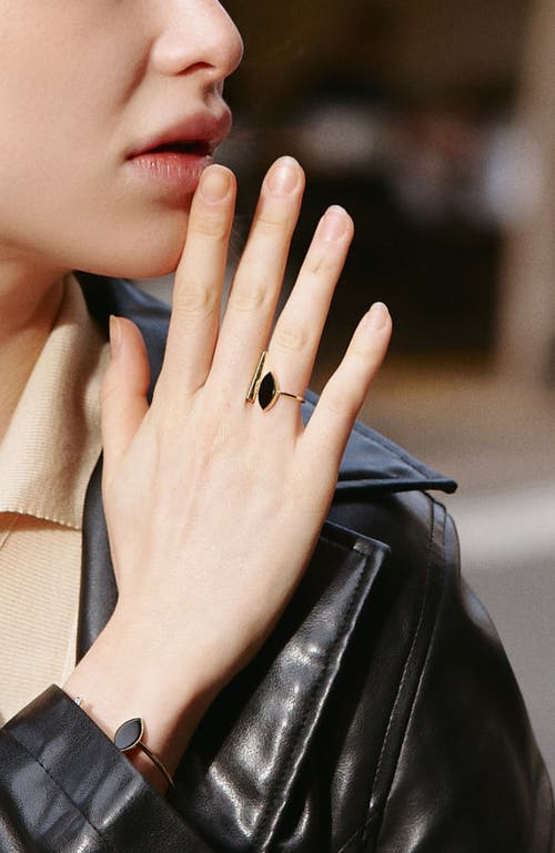 Rc Retro Chic Black Eyes Ring In Gold