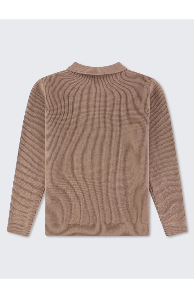 Walker & Hunt Lando Oversized Polo Collar Sweater, Alternate, color, Mocha