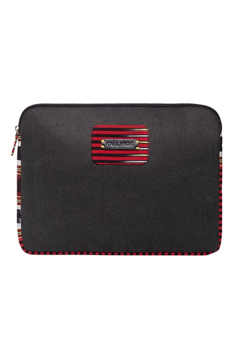Zipped, Patterned Canvas Laptop Case - for 13", 14"