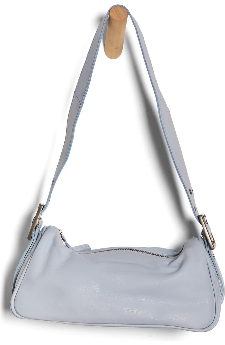 Free People Army Candy Leather Baguette Bag, Alternate, color, Chambray