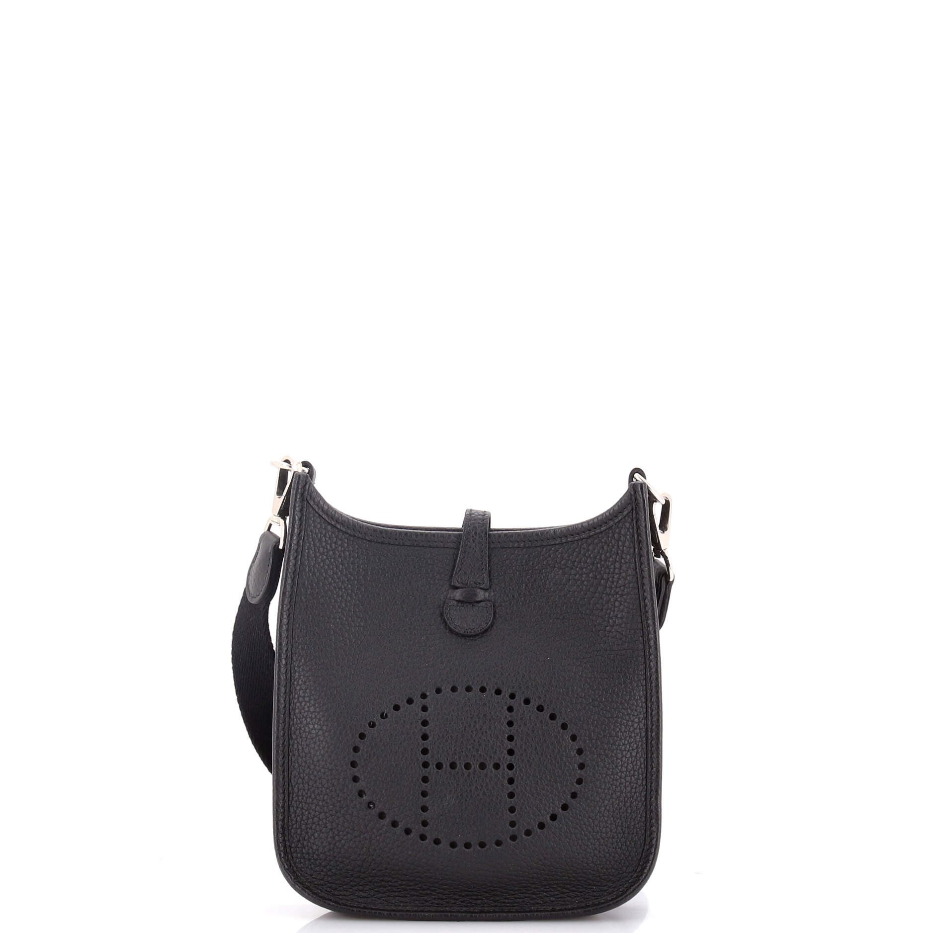 Pre-Owned Hermes Evelyne Bag Gen III Clemence TPM, Main, color, Noir