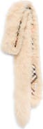 Burberry Genuine Shearling & Silk Skinny Scarf