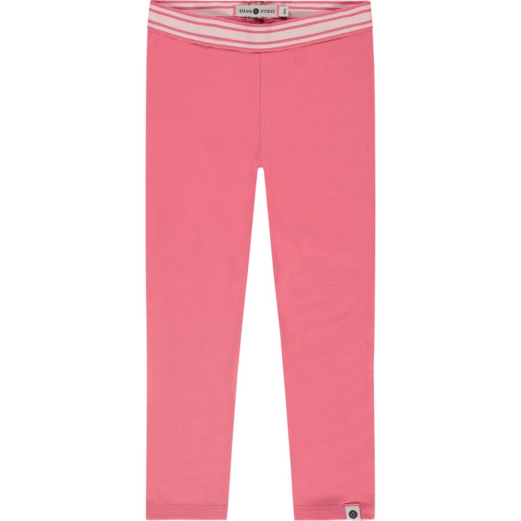Stains And Stories By Babyface Stripe Waisted Leggings In Pink