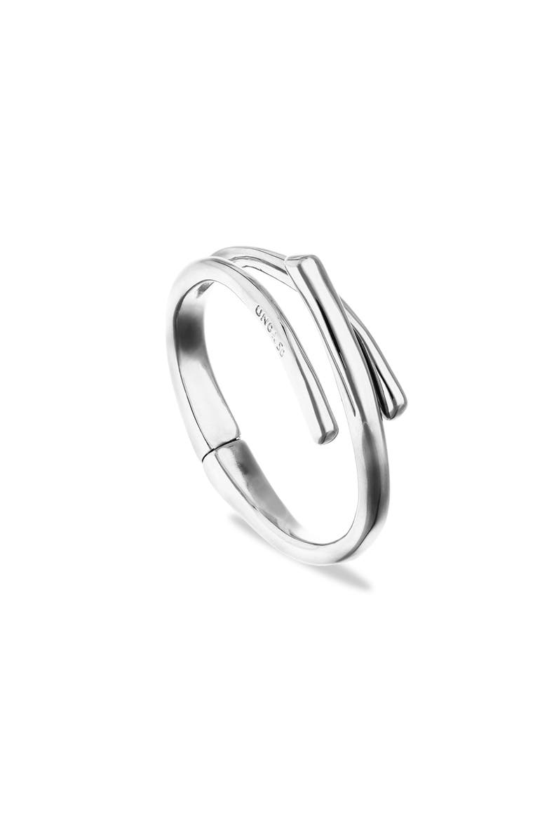 Sterling Silver Plated Bracelet In The Shape Of Three Tubes, Alternate, color, Silver