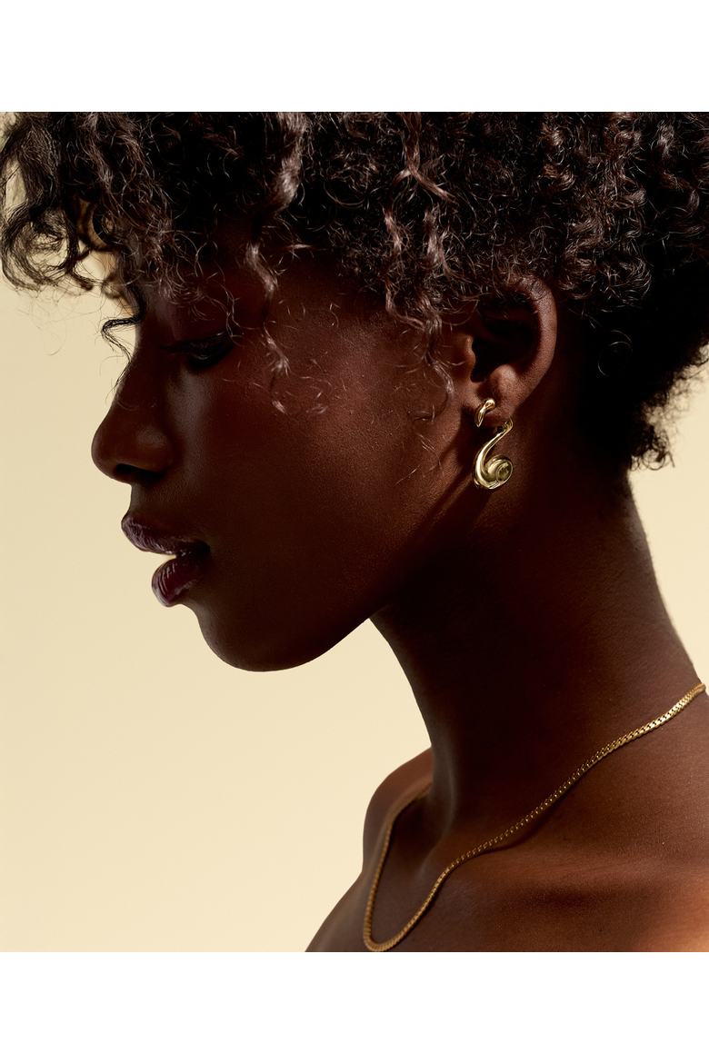 Flamingo Earrings, Alternate, color, Gold