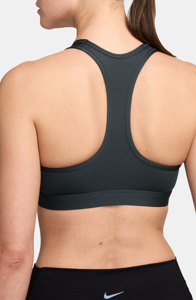 Nike Dri-FIT Swoosh Medium Support Padded Sports Bra, Alternate, color, Seaweed/ White