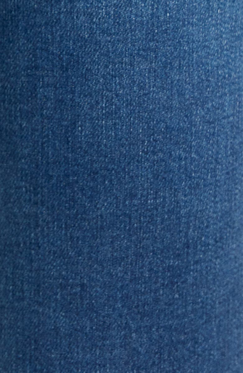 Good American Soft-Tech Good Straight Raw Hem Ankle Straight Leg Jeans, Alternate, color, Indigo818