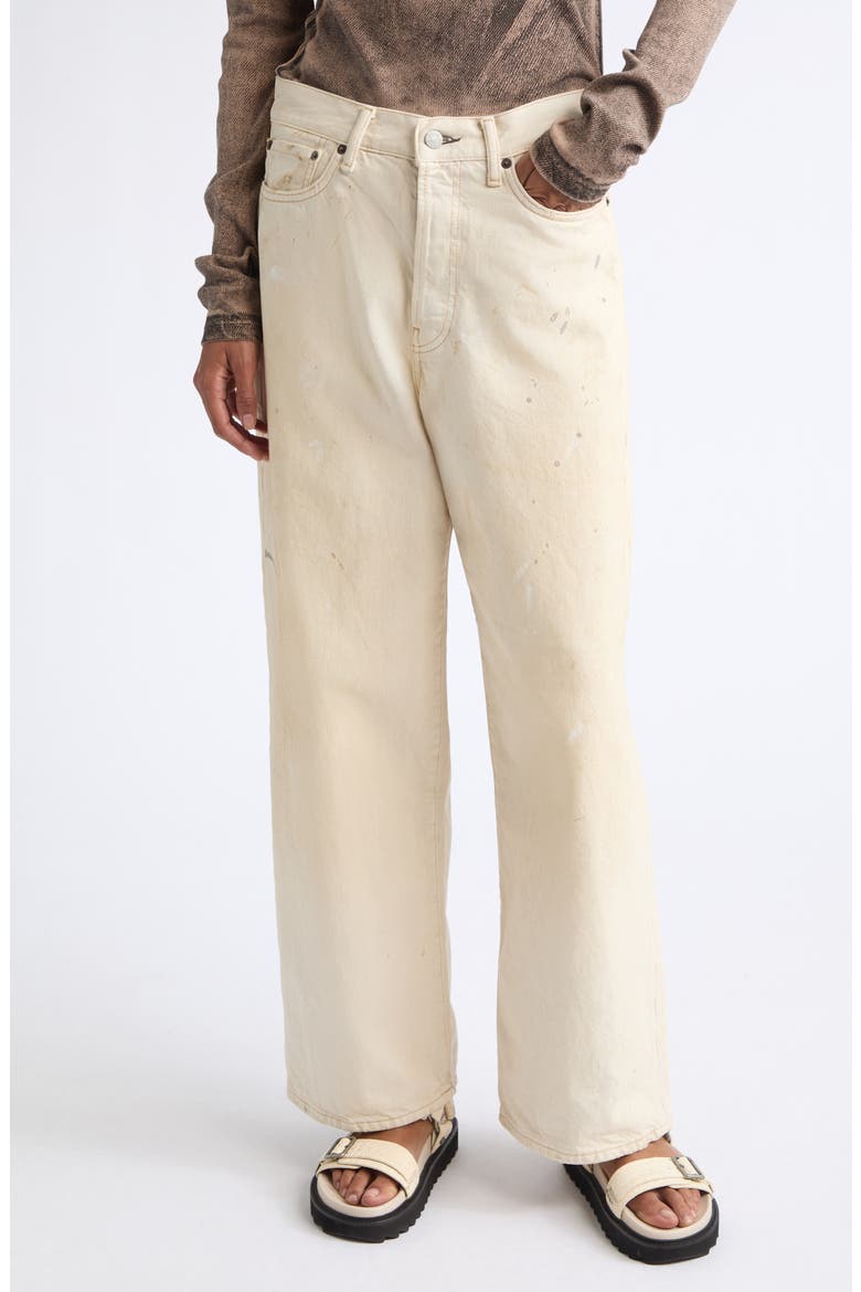 1981 Cotton Wide Leg Jeans, Main, color, WHITE