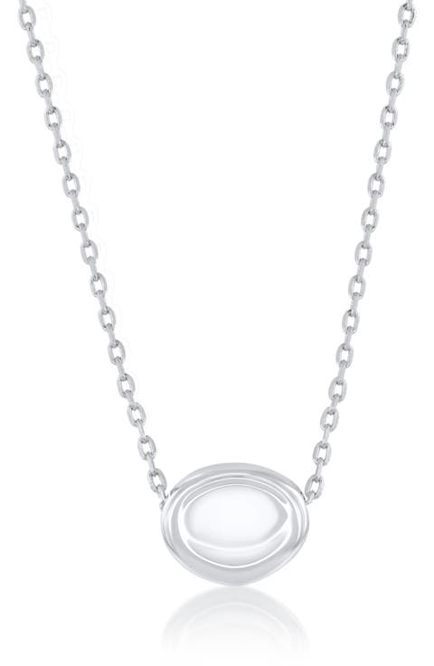 Polished Bead Pendant Necklace