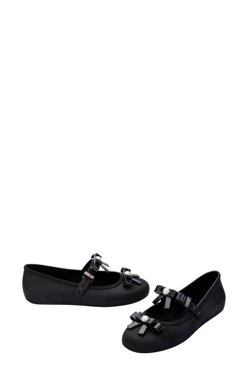 Melissa Soft Ballerina Bow Mary Jane Flat In Black