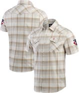 Darius Rucker Collection by Fanatics Men's Darius Rucker Collection by Fanatics Gray Minnesota Twins Plaid Full-Snap Shirt