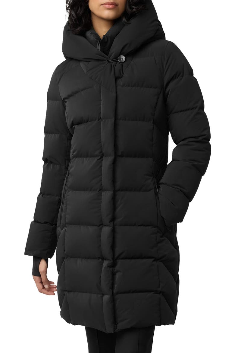 Sonny Water Repellent 700 Fill Power Down Coat, Main, color, BLACK