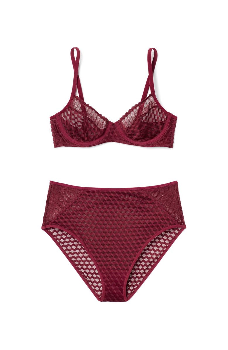 Naia Adaline Unlined Balconette Bra, Alternate, color, Dark Brown