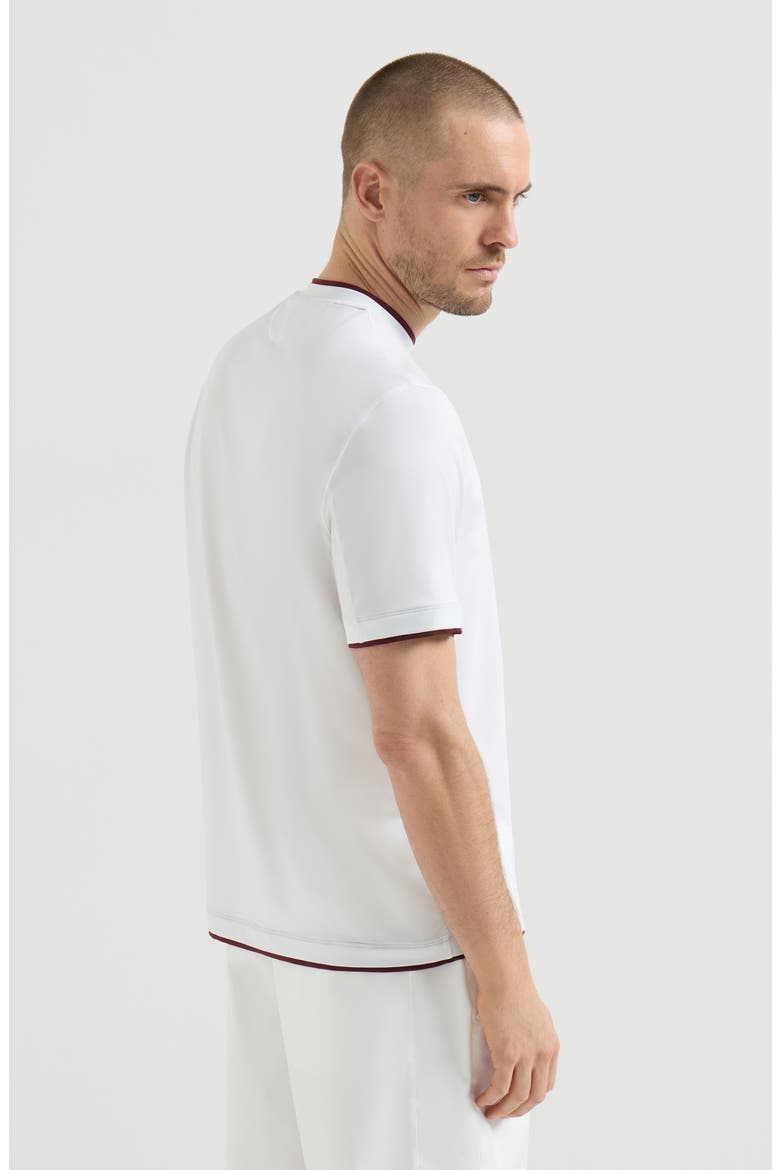 T-shirt with faux-layering, Alternate, color, White
