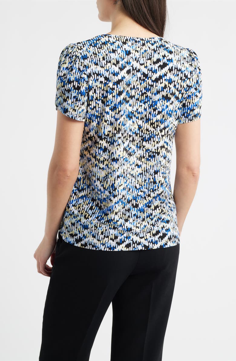 AK ANNE KLEIN Tulip Sleeve Top, Alternate, color, Anne Black Multi