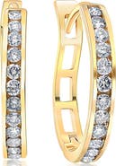 Bliss Diamond 1/2Ct Diamond Hoops Gold Small Earrings Lab Grown