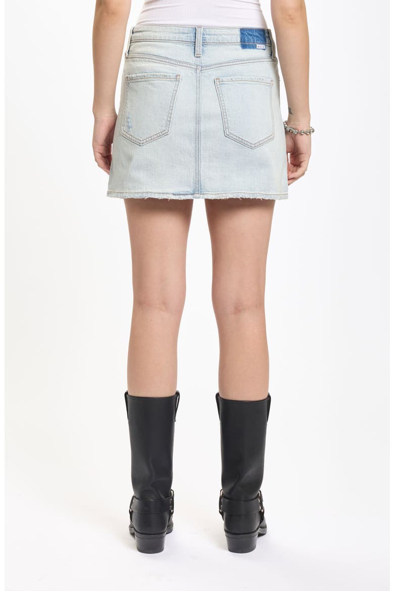Malibu Denim Miniskirt, Alternate, color, MAGNETIC