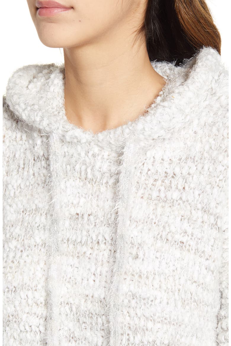 Hooded Cable Knit Sweater, Alternate, color, IVORY