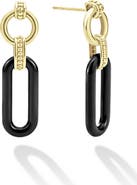 LAGOS Signature Caviar Ceramic Link Drop Earrings