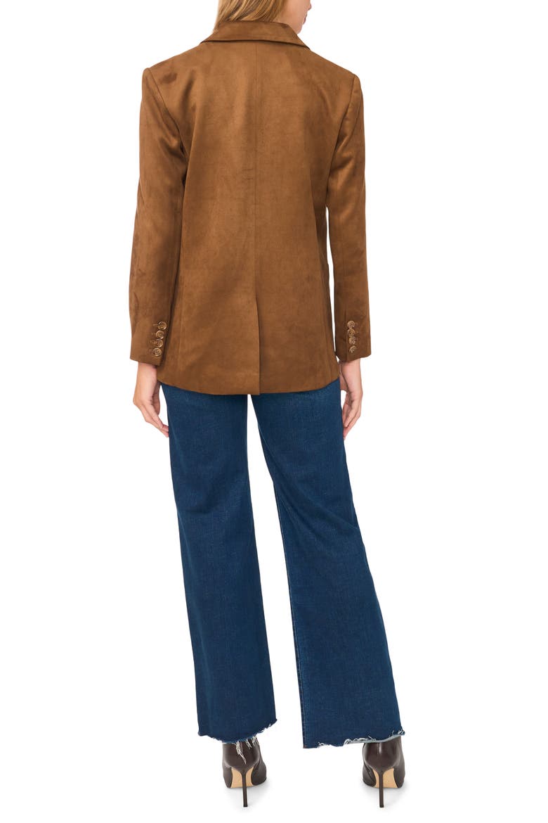 Faux Suede Blazer, Alternate, color, TOASTED