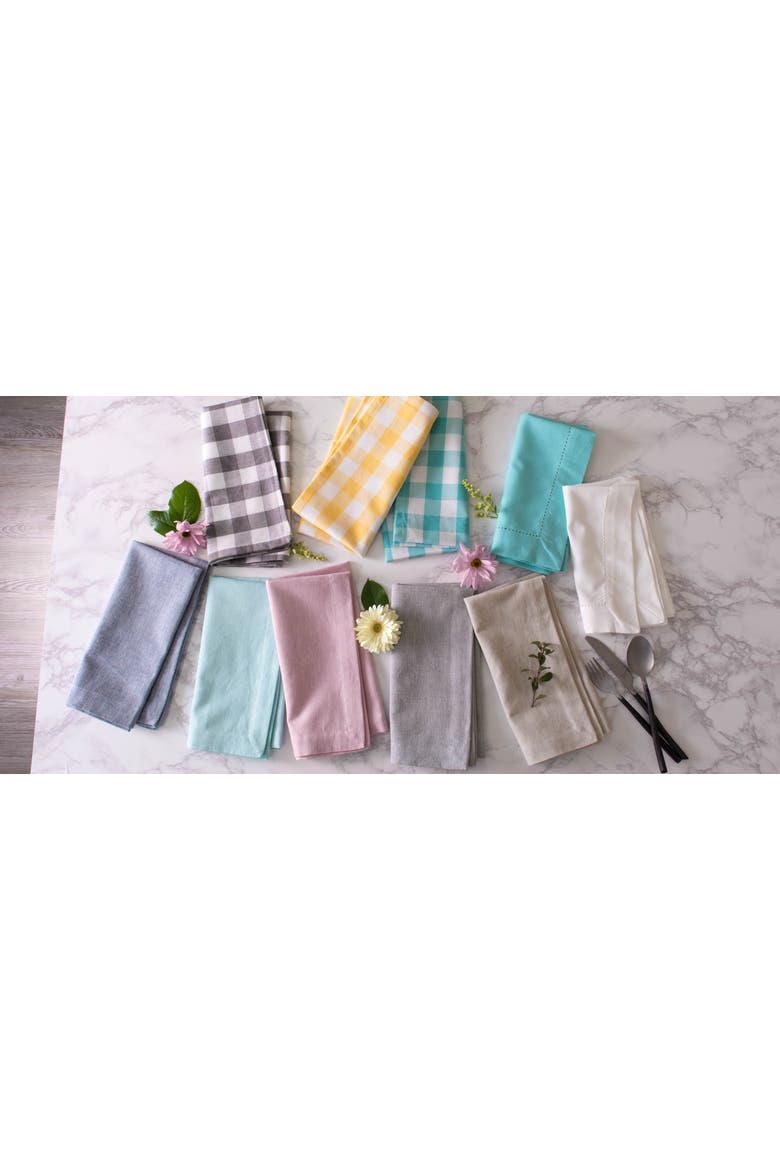 Solid Chambray Cotton Tablecloth, Alternate, color, Blue