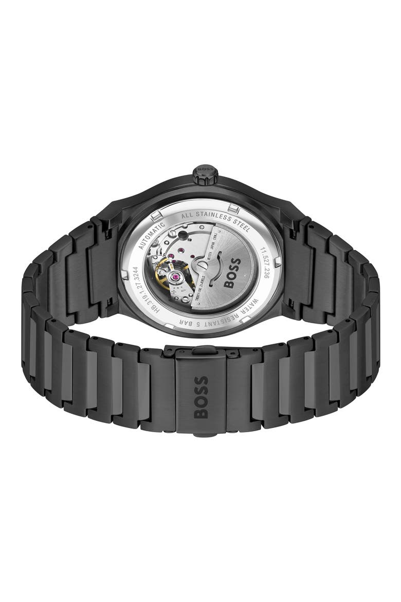Candor Automatic Bracelet Watch, 41mm, Alternate, color, BLACK