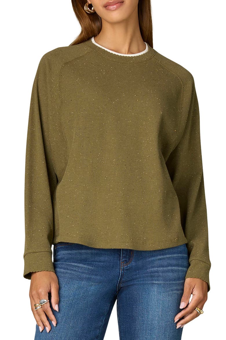 Raglan Sleeve Rib Top, Main, color, FOREST MOSS