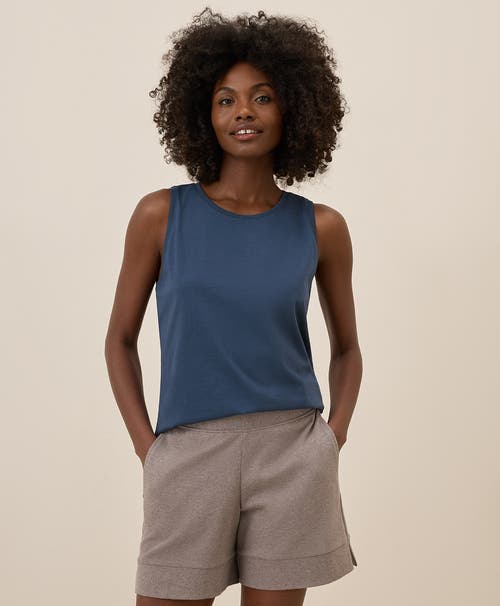 Pact Organic Cotton Softspun High Neck Tank In French Navy