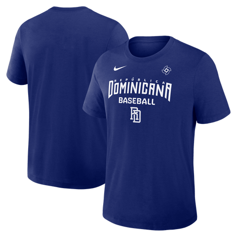 Men's Nike Royal Dominican Republic Baseball 2026 World Baseball Classic Authentic Collection Early Work Dri-FIT Tri-Blend T-Shirt