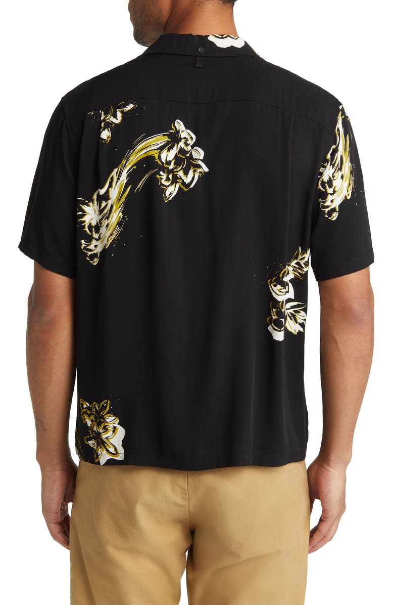 rag & bone Avery Notched Collar Short Sleeve Button-Up Shirt, Alternate, color, 