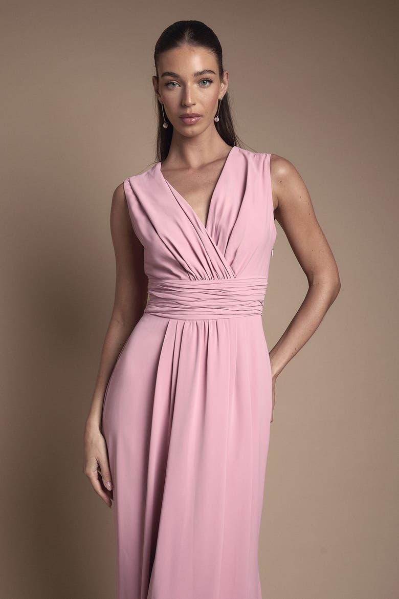V-Neck Wrap Maxi Dress, Alternate, color, Antique Rose