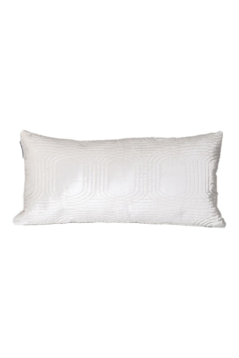 Iphis Topstitched Throw Pillow, Main, color, WHITE