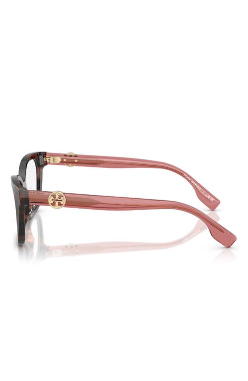 Tory Burch 53mm Phantos Optical Glasses In Havana
