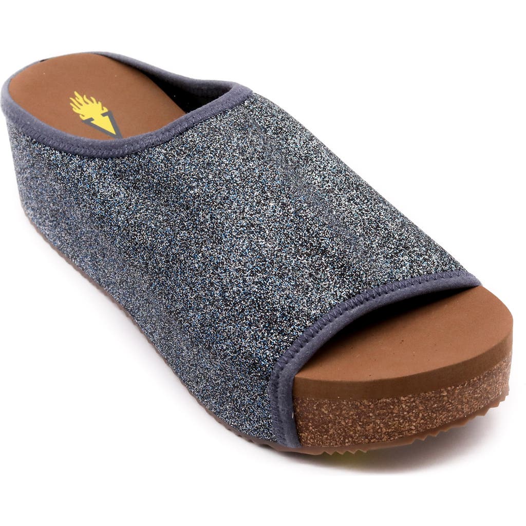 Volatile Festina Platform Slide Sandal In Navy