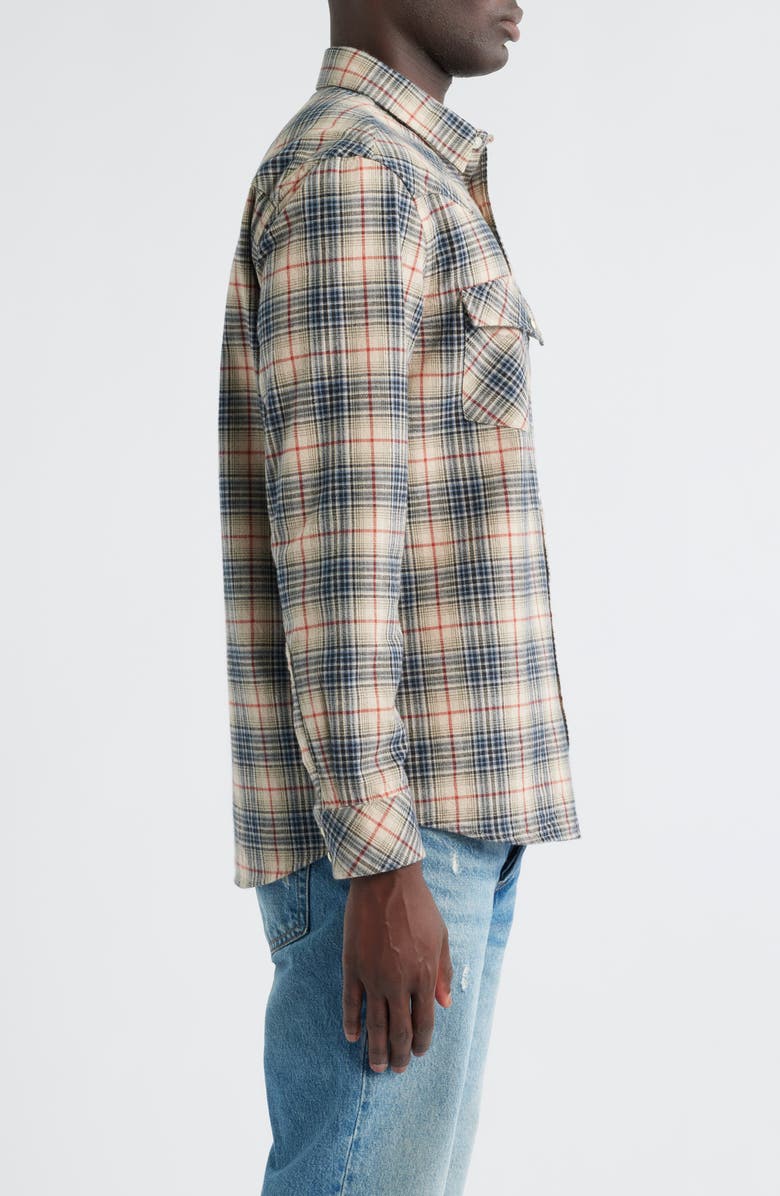 Pendleton Wyatt Plaid Cotton Snap-Up Shirt, Alternate, color, Natural Multi Plaid