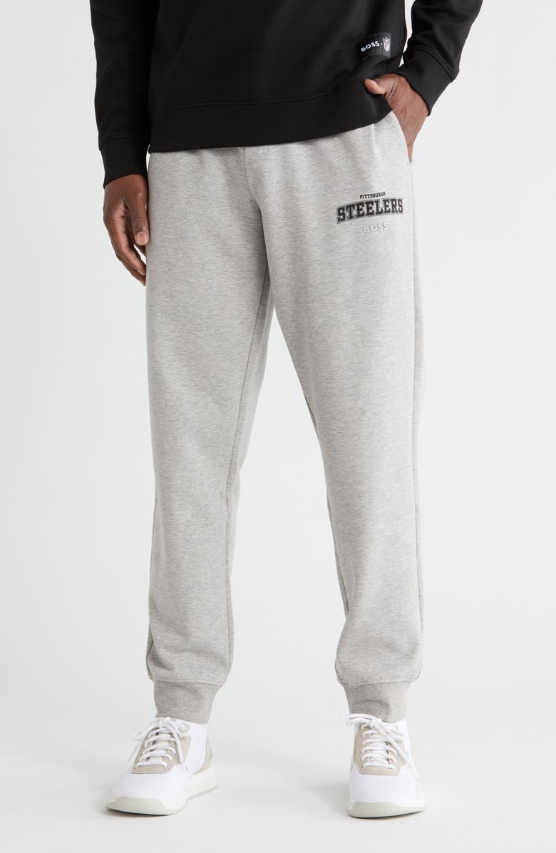 BOSS Sanders NFL Pittsburg Steelers Joggers, Main, color, Silver