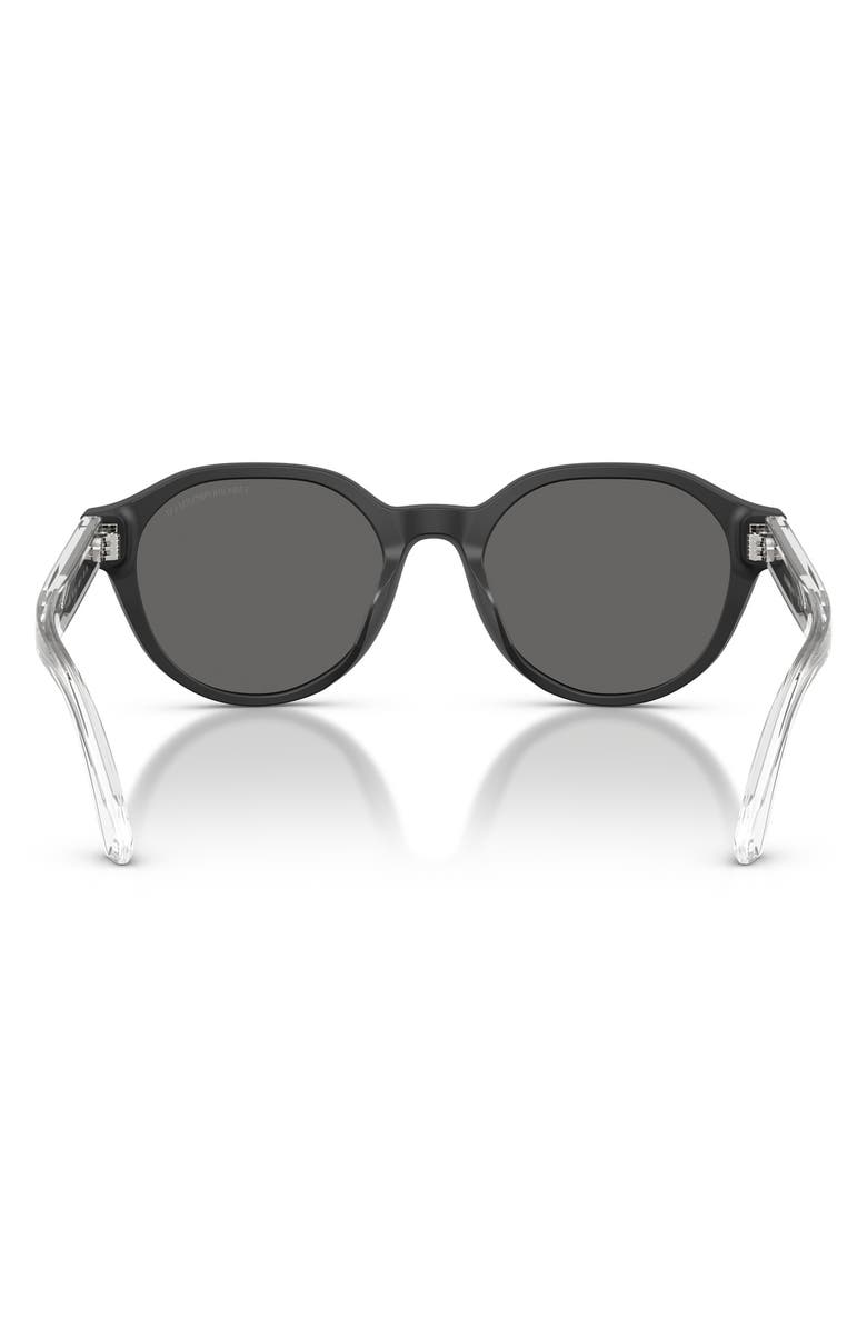 Emporio Armani Kids' 48mm Small Phantos Sunglasses, Alternate, color, Matte Black / Dark Grey