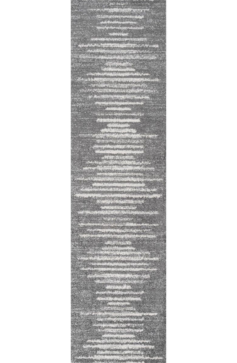 JONATHAN Y Aya Berber Stripe Geometric Area Rug, Main, color, Gray/Cream