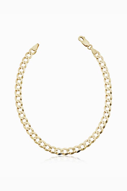 Oradina Carmine Curb Bold Bracelet In Yellow Gold