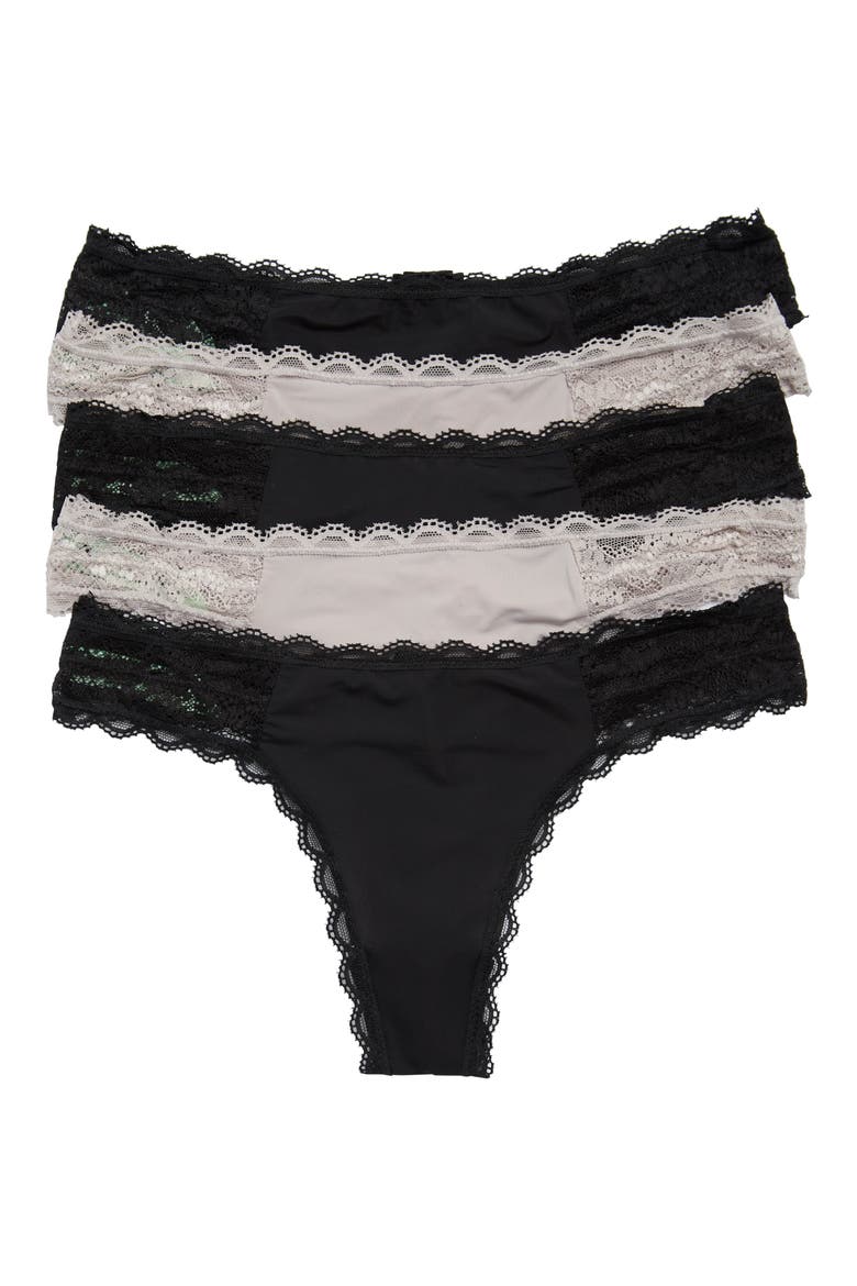 5-Pack Ella Thongs, Main, color, BASIC 1