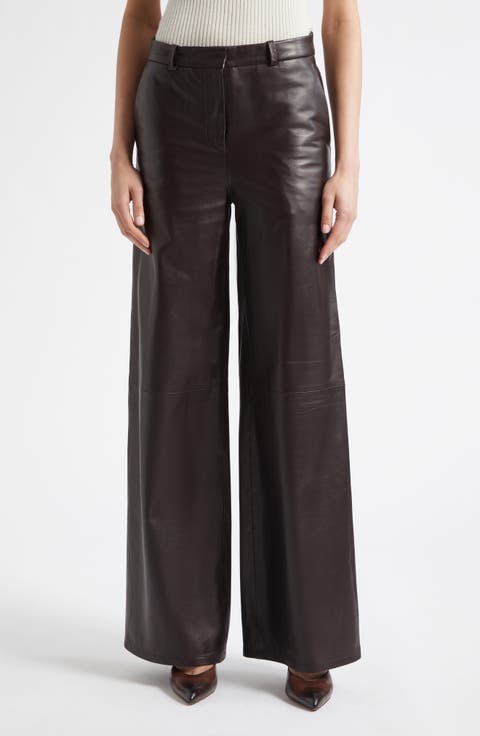 Coda Wide Leg Leather Pants